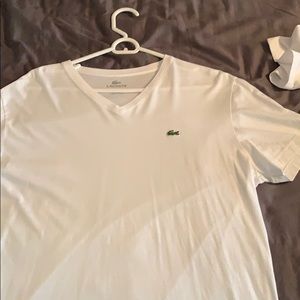 Lacoste White V-neck
